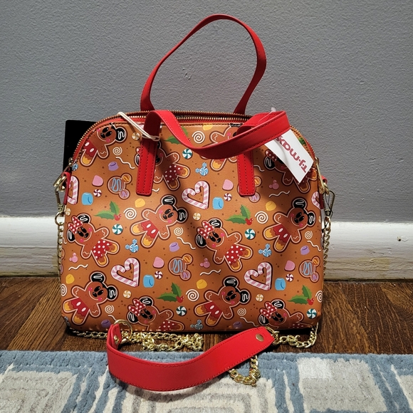 RARE LOUNGEFLY Disney Gingerbread Crossbody Purse - Picture 2 of 2